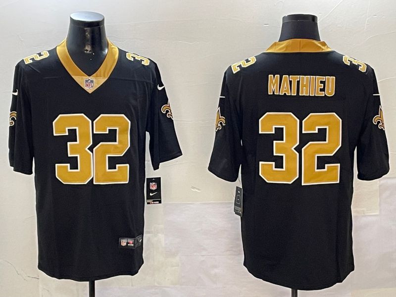 Men New Orleans Saints #32 Mathieu Black Second generation 2024 Nike Limited NFL Jersey style 1->new orleans saints->NFL Jersey